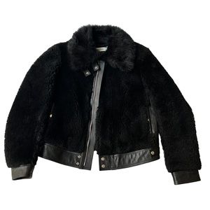 Coach Short Shearling Jacket Size 8